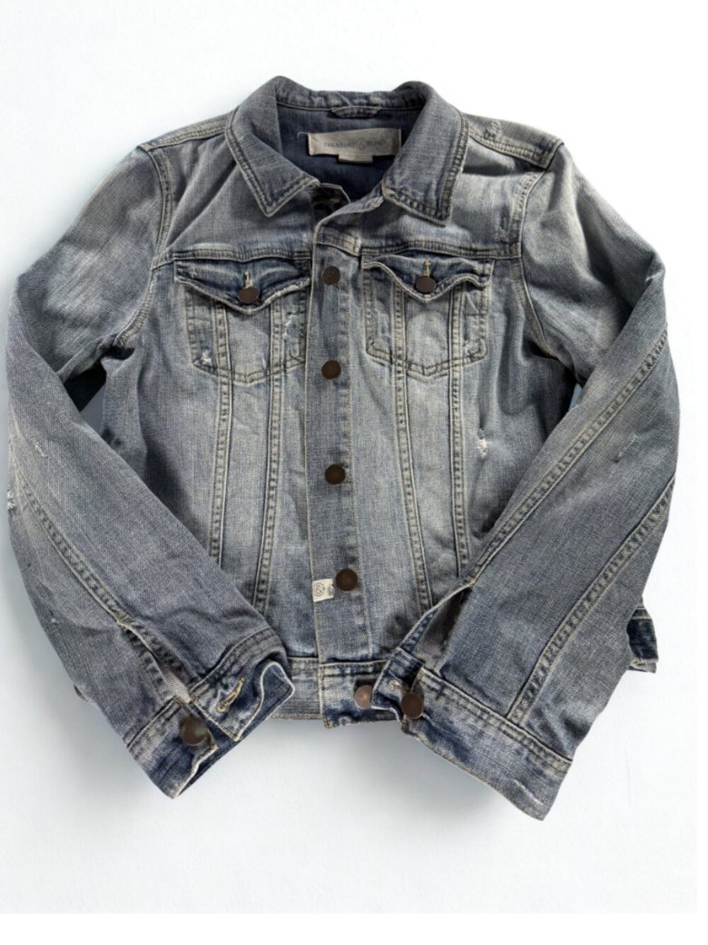 Treasure & Bond Light Wash Denim Jacket Medium Classic Trucker